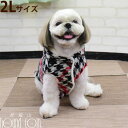 【割引クーポン配布中】Cinofilo 千鳥柄ボアパーカー ブラック 2Lサイズ 犬用 ウェア 秋冬 服