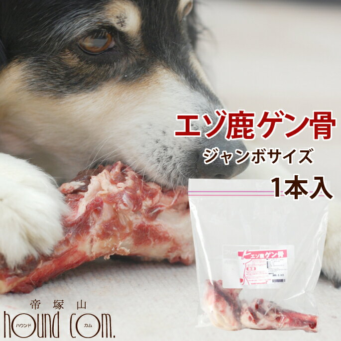 エゾ鹿肉 ゲン骨1本 犬 手作り食【