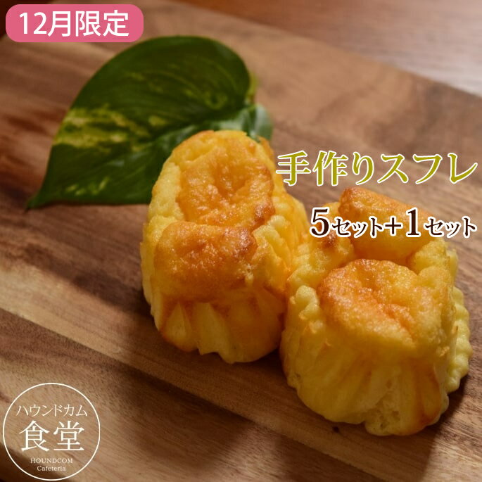 【12月限定】【愛犬用】食堂の手作りチーズスフレ 5セット+1セット【ハウンドカム食堂】　冷凍ドッグフード　フレッシュドッグフードのサムネイル