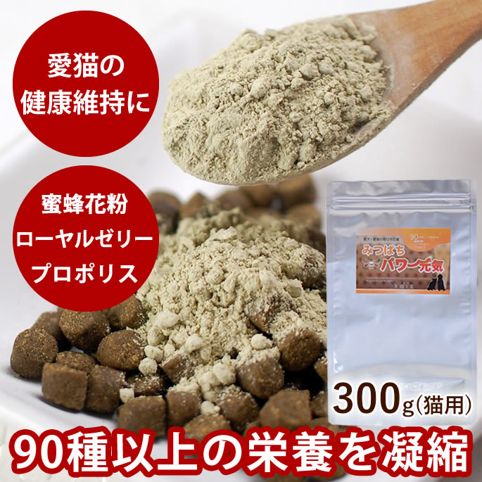 猫用サプリ みつばちパワー元気 お得エコパック 300g 免疫力維持 栄養 サプリメント 老猫 子猫 老猫 仔..