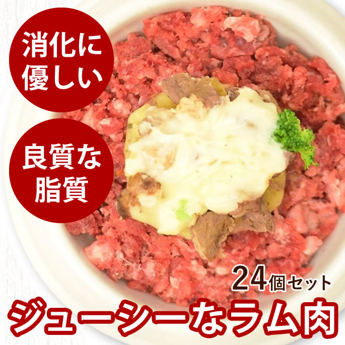 【11%OFFクーポン&P5倍】手作りご飯 ラム肉のソテー24個セット 【冷凍】無添加 国産 ドッグフード 食いつき抜群 太らせたい 消化に優しい 少量で高カロ...