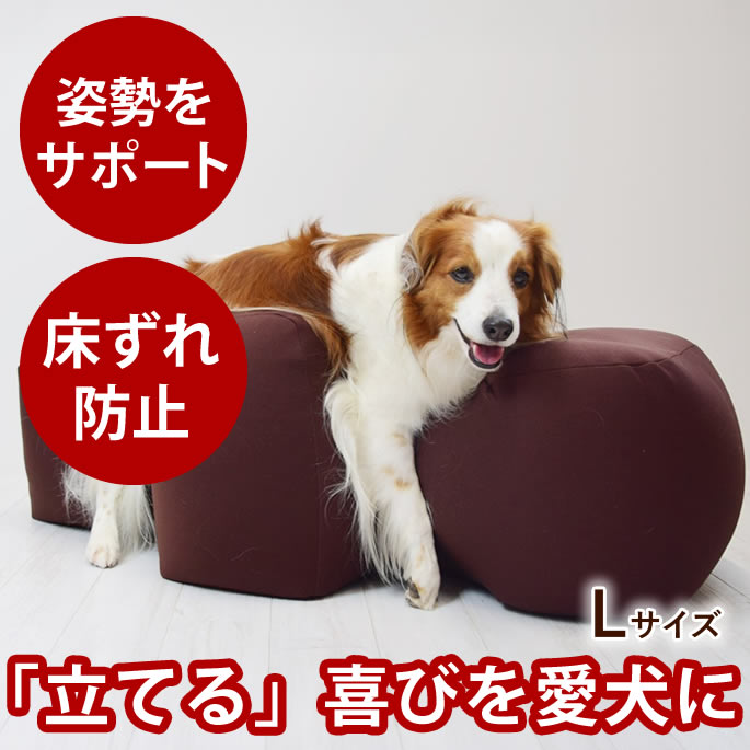 【ポイント5倍】【愛犬用ベッド】 リラクッション L ブラウン【立位保定・介護ベッド】 シニア犬 寝たきりの愛犬に 立ち姿の姿勢をサポート 中型犬 大型犬 老犬 リハビリ マッサージ ボーダーコリー シェットランドシープドッグ