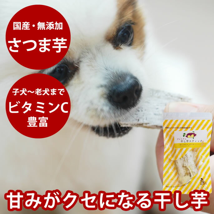 【割引クーポン配布中】犬 おやつ 無添加 国産手作り 干し芋スティック100g 国産 無添加 低脂肪 犬用 ..