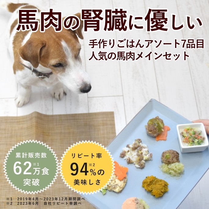 愛犬用手作り食　馬肉の腎臓に優し