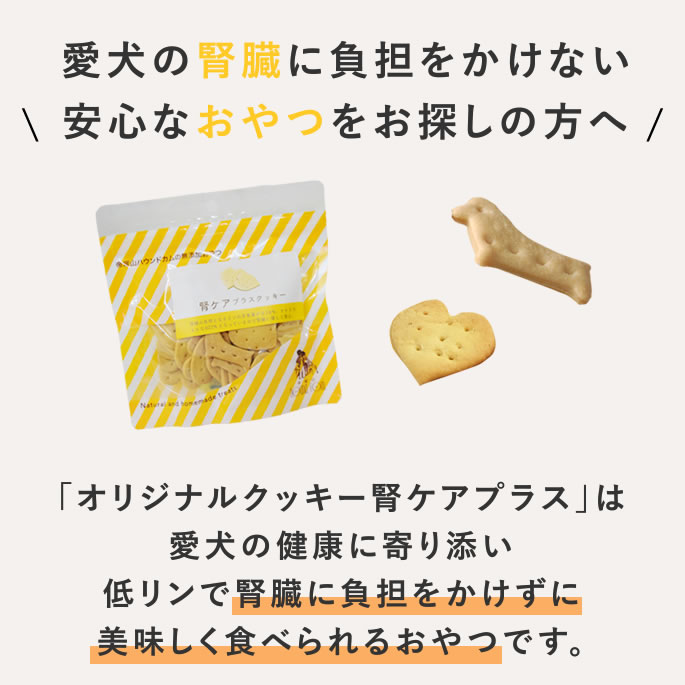 犬 腎臓ケア おやつ オリジナルクッキー腎ケアプラス 80g 5袋セット 犬 おやつ 無添加 腎臓 腎臓ケア 国産 安心 オヤツ トリーツ 腎臓病 犬 低たんぱく 低リン おやつ なた豆 クルクミン トリーツ フード シニア 老犬 高齢 人気 おすすめ ご褒美 クッキー 帝塚山ハウンドカム 2