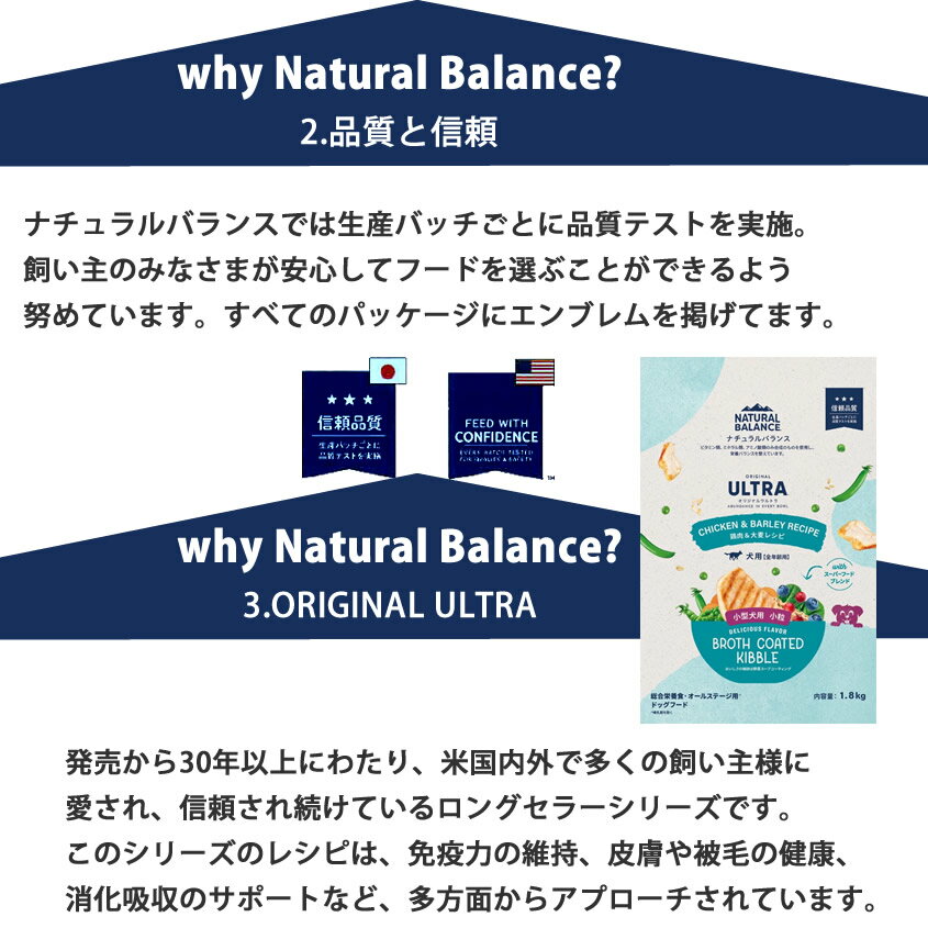 【P2＆クーポン配布中】犬用 ナチュラルバランス ULTRA 鶏肉&大麦レシピ 小粒［全年齢用］　【ペットフード ナチュラル バランス ペット用】