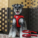 【割引クーポン配布中】犬用ハーネス ASHUウェアハーネス リードセット L 小型犬 中型犬 喉 器官に優しい 痛くないソフトメッシュ ペット用【楽しい 散歩 ...