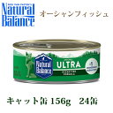 【猫缶 送料無料】ナチュラルバランス オーシャンフィッシュ ねこ缶 156g　24缶セット 猫缶 キャットフード　無添加 ウェットフード　総合栄養食　猫用