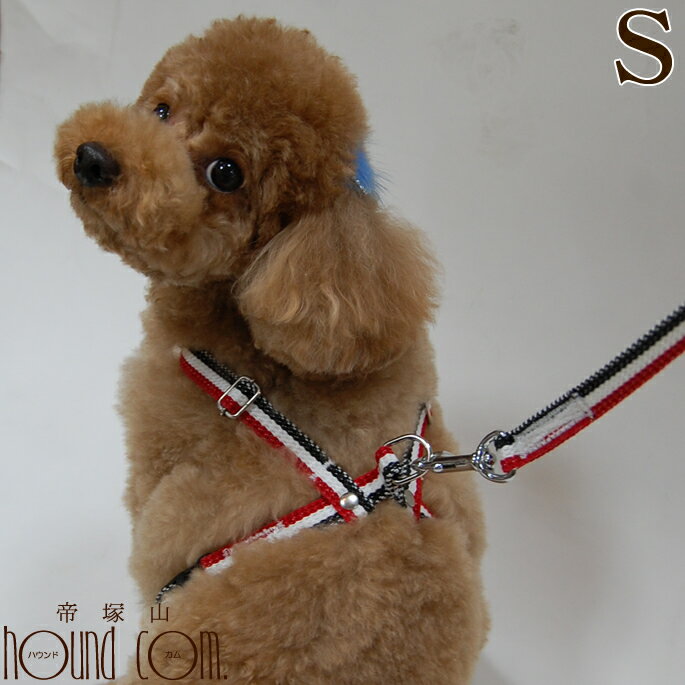 犬 ハーネス 小型犬 ASHU トリコロールハーネス S 【リードは別売り】 胴輪 猫 簡単8の字ハーネス子犬 ドッグ 犬用ハーネス【犬ハーネス ペット用品 トイプードル チワワ おしゃれ】猫用 散歩用リード 愛猫 ペット用　アッシュ　服の上から　老犬 ハーネス 高齢犬 シニアのサムネイル
