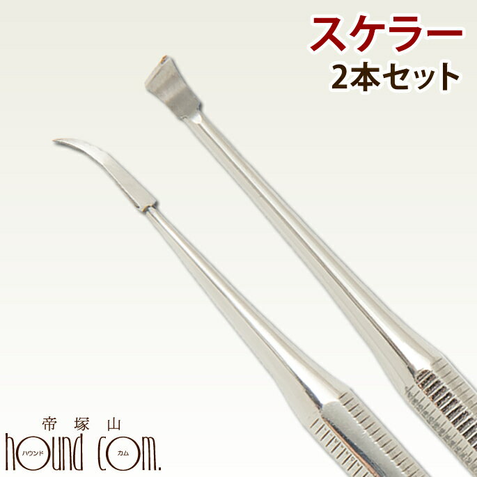 【割引クーポン配布中】愛犬(猫)用スケラー 先細&平型セット 犬 歯磨き デンタルケア 歯石取り 歯垢や歯石除去 送料無料【犬の歯磨き 犬用 歯石 除去 スケー...