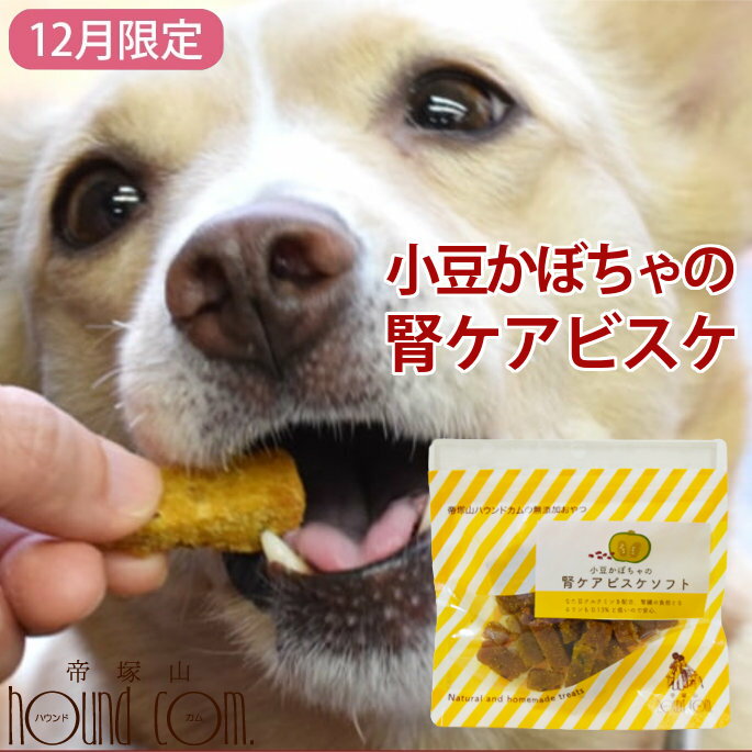 【12月限定】 小豆かぼちゃの腎ケアビスケソフト60g 5袋セット+1袋プレゼント 国産 安心 トリーツ 低リンで腎臓に配慮されたおやつ 小豆カボチャ あずき