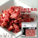 【割引クーポン配布中】猫用犬用 馬肉 生馬肉 粗挽き板タイプ 10kg 酵素 プロバイオティクス オメガ3補給 ペット 生肉 生食ローフードとして お徳用 高齢...