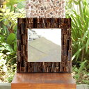 鏡 壁掛け 木製 フレーム 正方形 チ