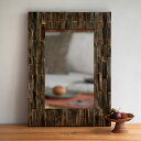 鏡 壁掛け 木製 フレーム 長方形 チ