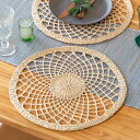 【最大2000円クーポン】 ランチョンマット プレイス プレース マット シーグラス 円 サークル ラウンド W 38cm D 38cm H 0.5cm ウォー...