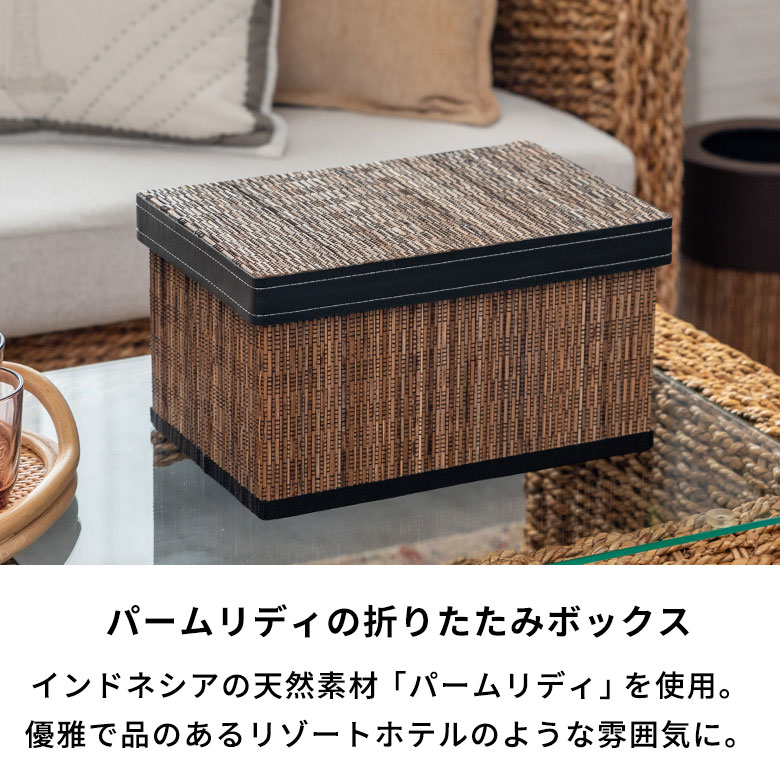 【最大500円クーポン】 収納ボックス パームリディ フタ付き 折りたたみ 約 W 19 ×...