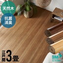 【最大800円オフクーポン配布中!】 軽量 ウッドカーペット 江戸間 3畳用 約175×260cm TU-90シリーズ 1梱包タイプ 低ホルマリン 抗菌加工 天...