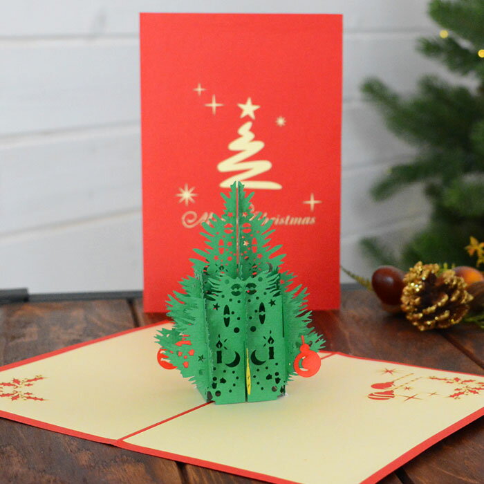 ポップアップクリスマスカード『クリスマスツリー』