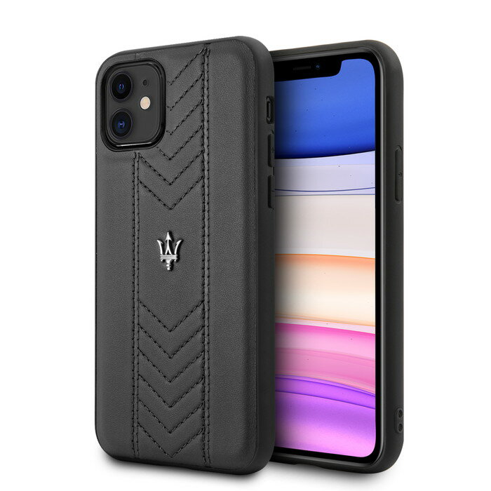 MASERATI（マセラティ）iPhone 11 ケース 本革＋TPU 背面 カバー アイフォン iPhone11