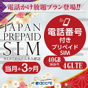 プリペイドsim SIMカード プリペイド プリペイドSIMカード SIM カード card 日本 docomo ドコモ 通話付き 音声付き 通話SIM 通話 10GB 3カ月 計40GB 高速 回線