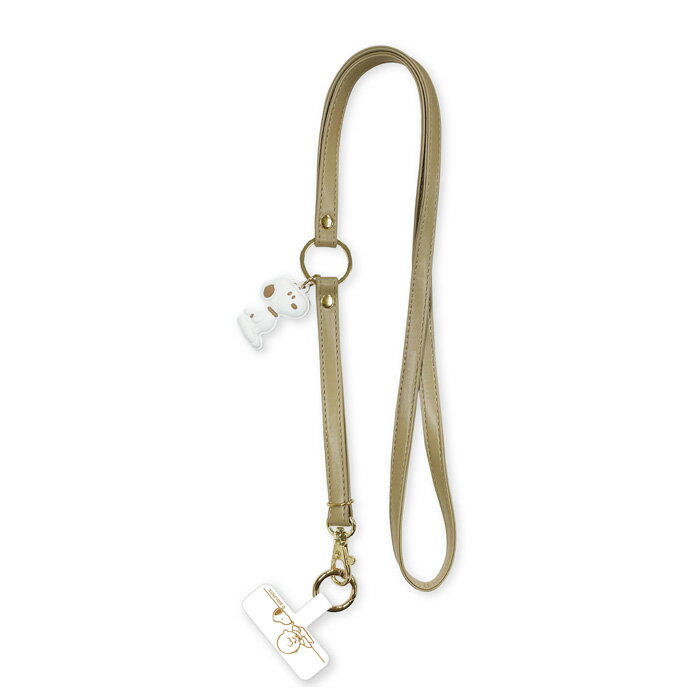 ピーナッツ スヌーピー ネックストラップ PEANUTS SNOOPY ベージュ ストラップ スマホストラップ スマホ ストラップ 携帯ストラップ パスケース 社員証ストラップ スマホ首掛け 落下防止 首かけ 首かけタイプ ロングストラップ キャラクター