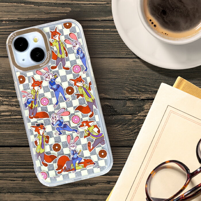 iPhone15 ケース クリア ディズニー ズートピア 耐衝撃 TPU エアクッション ハイブ...