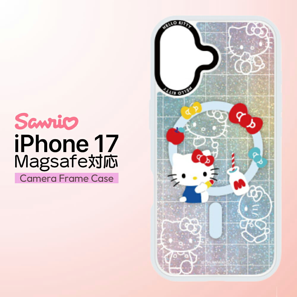 乐天商城 - iPhone17 ケース ハローキティ サンリオ 公式 ライセンス かわいい キャラクター クリア キラキラ インナーシート 2WAY 着せかえ ハイブリット 耐衝撃 カメラ保護 フチ高設計 傷に強い Magsafe マグセーフ 対応ケース iPhone 17 アイフォン17