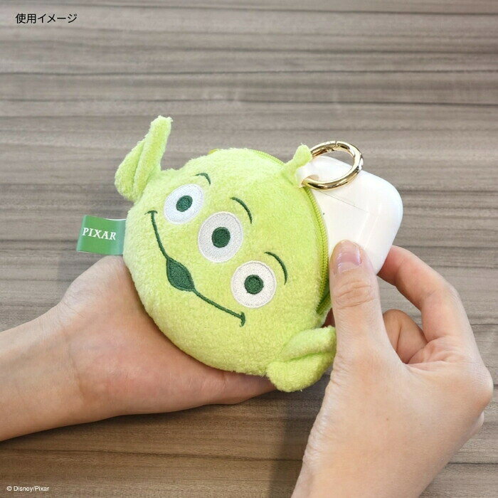 トイストーリー エイリアン ポーチ ディズニー Disney かわいい キャラクター 化粧ポーチ ミニポーチ イヤホンケース 充電ケーブル ガジェット ケース 小物収納 コインケース 小銭入れ カラビナ付き ファスナー付き Disneyグッズ おしゃれ 人気 ふわふわ ガジェットポー asialoop-10112241 FiveStar楽天市場店 サンプル画像3