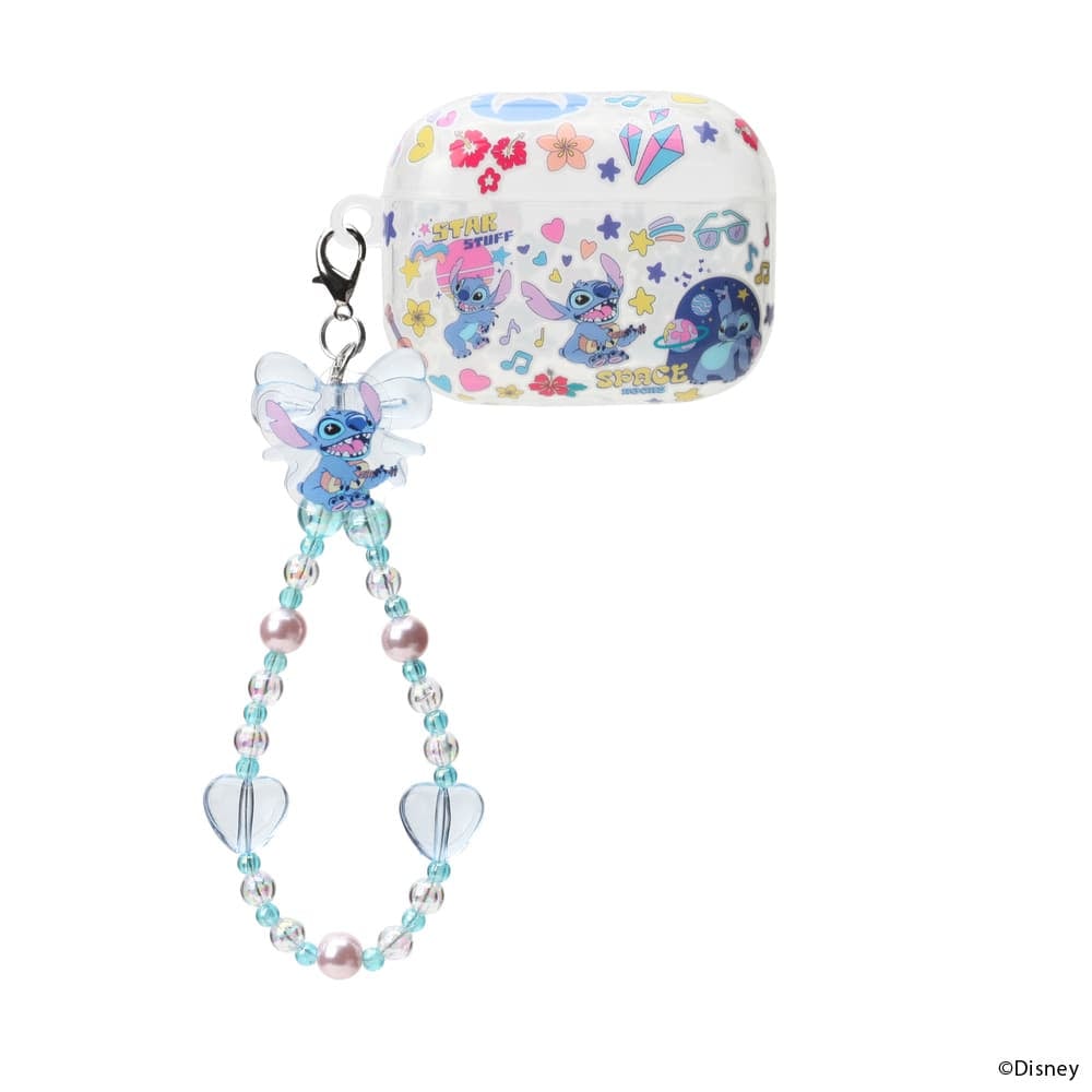 AirPods Pro3用 ソフトケース スティッチ PGA ディズニー TPU クリア マイクロドッ...