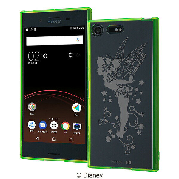 XperiaXZ Premium 디즈니 케이스 내충격 충격에 강한 보호 상처에 강한 미러 메탈릭 경량 가벼운 SO-04J docomo 익스페리어 팅커벨 캐릭터 귀여운 귀엽다