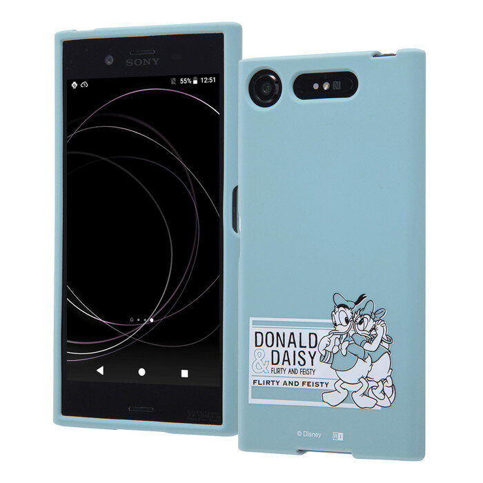 Xperia XZ1 ディズニー カバー ケース 耐衝撃 衝撃に強い 保護 シンプル シリコン サラサラ 軽い かわいい SO-01K SOV36 701SO docomo au softbank ドナルド