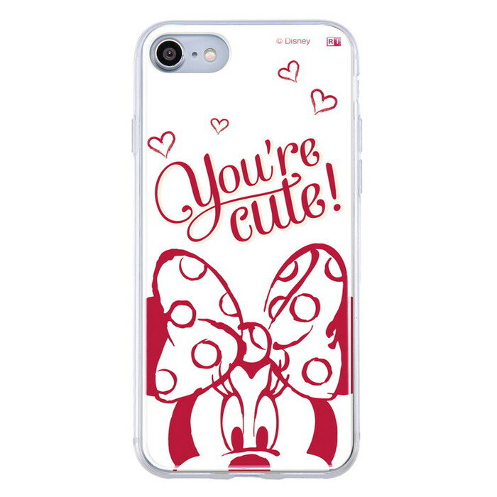 iPhone8 iPhone7 �ߥˡ� �ǥ����ˡ� ����饯���� / TPU������ + ���̥ѥͥ� �����ե��� �ߥˡ��ޥ��� ��You��re cute!�� iPhone se2 SE ��2���� ���襤�� �İ��� iPhonese iPhoneSE 8 7