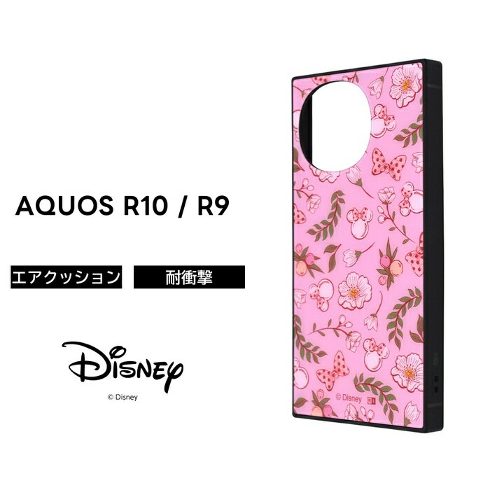 乐天商城 - AQUOS R10 ケース ミニー かわいい docomo SH-51F SH-51E アクオス R9 ディズニー おしゃれ 耐衝撃 スクエア ソフト ハード スマホケース キャラクター 可愛い
