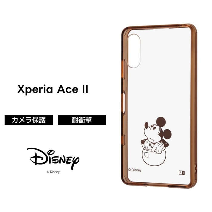 乐天商城 - Xperia Ace II ディズニーキャラクター ハイブリッドケース Charaful ミッキーマウス キャラクター かわいい 可愛い
