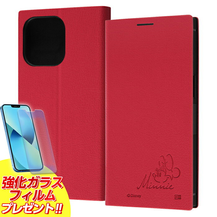 iPhone 13 Pro ディズニーキャラクター 耐衝撃 手帳型レザーケース サイドマグネッ...