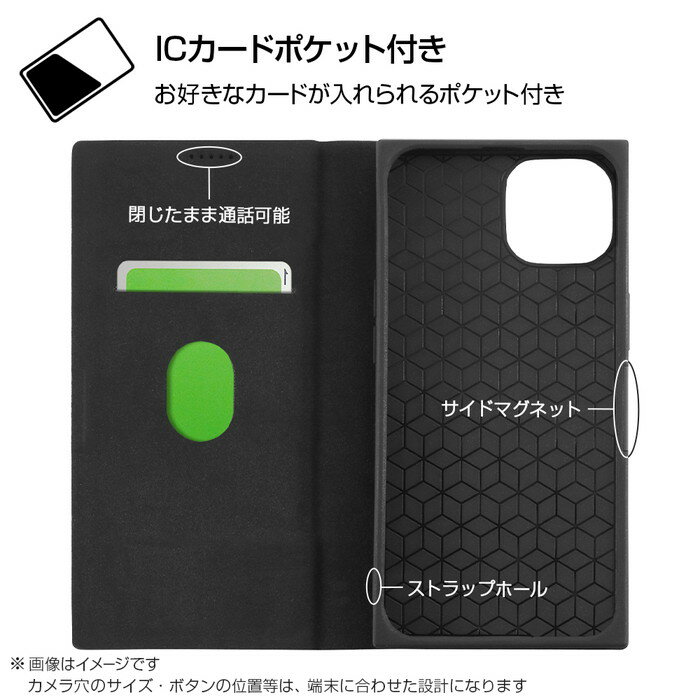 iPhone 13 Pro ディズニーキャラクター 耐衝撃 手帳型レザーケース サイドマグネッ...