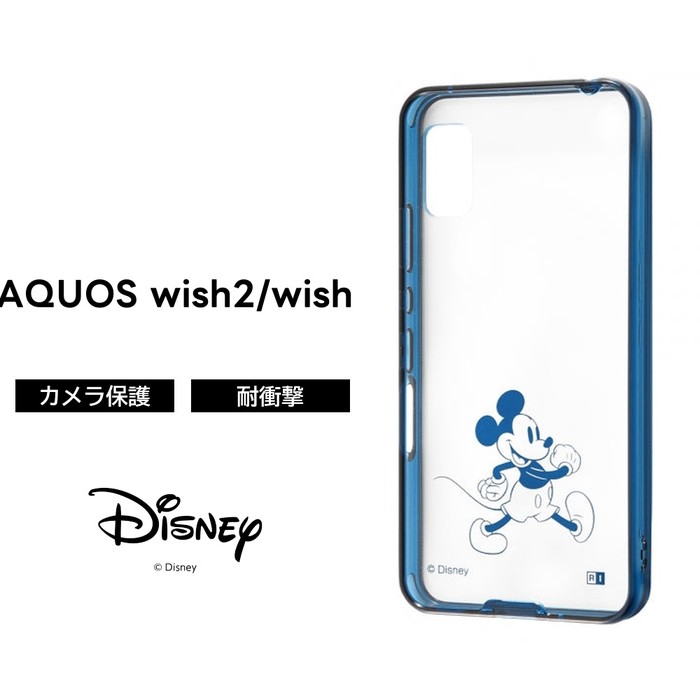 乐天商城 - AQUOS wish ディズニーキャラクター ハイブリッドケース Charaful ミッキーマウス キャラクター かわいい 可愛い