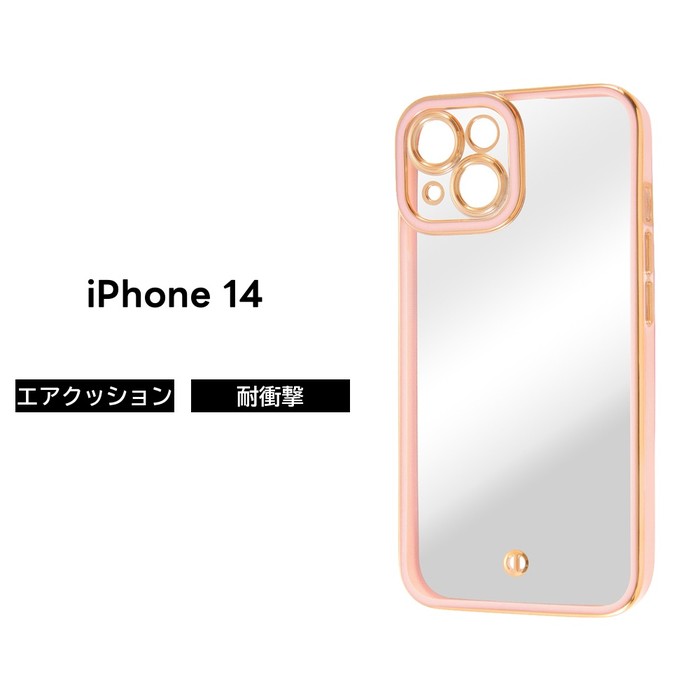 乐天商城 - iPhone14 ケース メタリックフレーム ピンク ゴールド iPhone 14 アイフォーン ソフト ソフトケース ハード ハードケース スマホケース iPhone 14