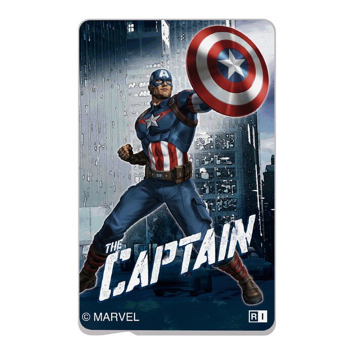 キャプテンアメリカ ICカードステッカー シール デコシール 貼ってはがせる ICカード ステッカー MARVEL キャラクター グッズ スイカ パスモ 定期券 Suica PASMO