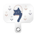 ストラップホルダー ショルダーストラップ スマホ 猫 ネコ ねこ グッズ 手描き イラスト ショルダー ストラップ ホルダー 全機種対応 斜めがけ ケース 落下...