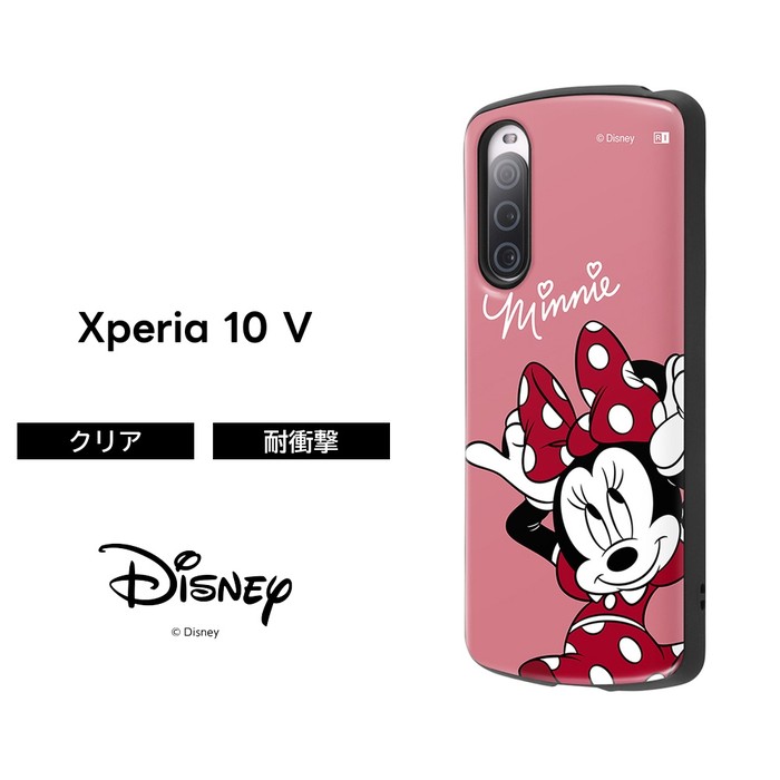 乐天商城 - ミニー Xperia 10 V ケース 耐衝撃 Xperia10V SO 52D SOG11 エクスペリア テン マークファイブ 耐衝撃ケース ソフト ハード スマホケース キャラクター かわいい 可愛い