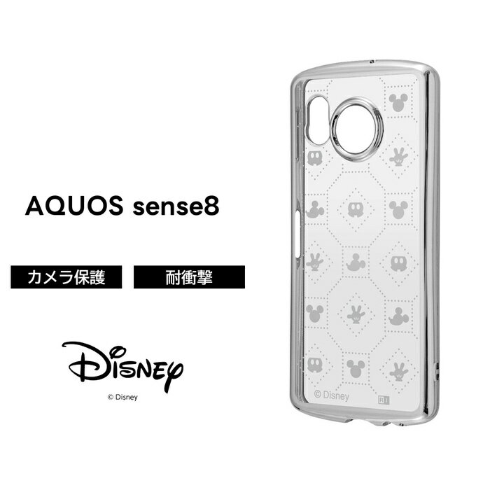 乐天商城 - AQUOS sense8 ケース ミッキーマウス ディズニー クリア メタリック AQUOSsense8 SH-54D SHG11 アクオスセンス8 ソフト スマホケース キャラクター かわいい 可愛い 透明