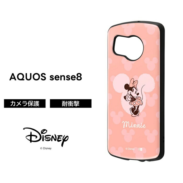 乐天商城 - AQUOS sense8 ケース ミニーマウス ディズニー AQUOSsense8 SH-54D SHG11 アクオスセンス8 耐衝撃 丈夫 ソフト ハード スマホケース キャラクター かわいい 可愛い