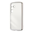 Galaxy S24 ケース クリア メタリック シルバー GalaxyS24 SC-51E SCG25 ギャラクシーS24 クリアケース 耐衝撃 カバー ソフト スマホカバー スマホケース
