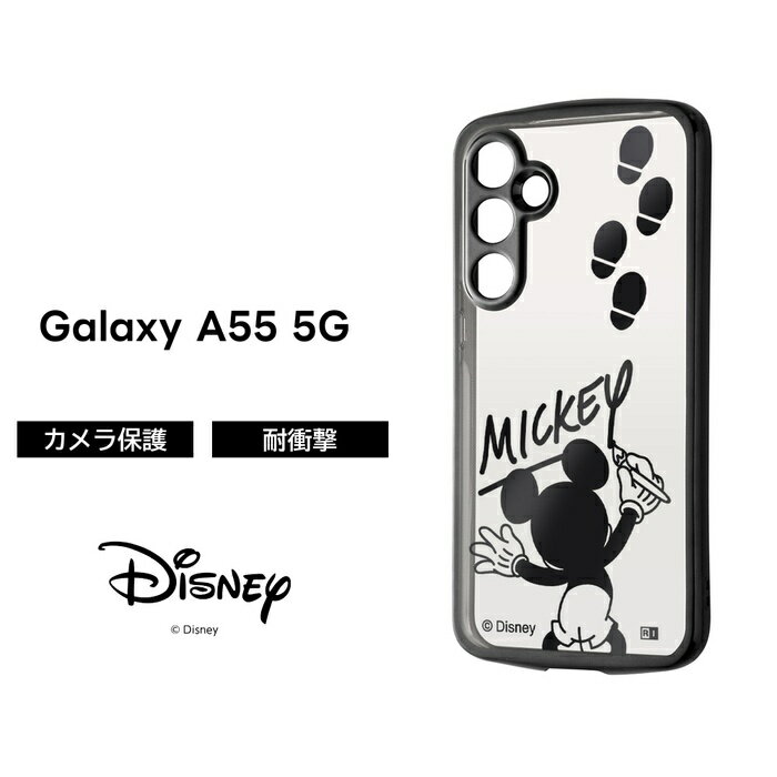 乐天商城 - Galaxy A55 5G ケース ミッキー GalaxyA55 SC-53E SCG27 ギャラクシーA55 ディズニー キャラクター クリア メタリック ソフト スマホケース かわいい 可愛い 透明