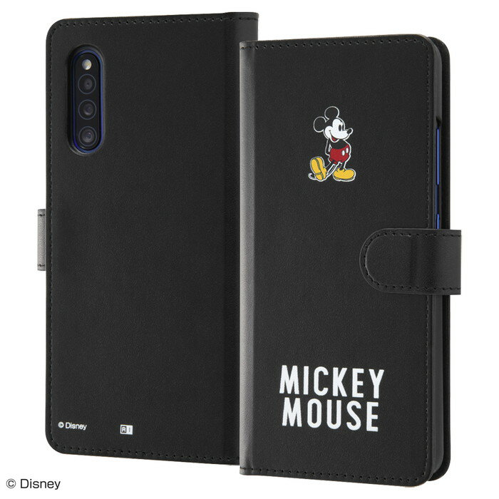 乐天商城 - Galaxy A41 ディズニー カバー ケース 手帳型 レザー 革 保護 マグネット カード入れ ポケット付き 収納 可愛い かわいい SC-41A SCV48 docomo au ミッキー