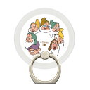スマホリング キャラクター ディズニー 白雪姫 七人のこびと マグネット 着脱簡単 可愛い 小人 スマホ マグネットシール 強力 磁石 スタンド シール プレー...