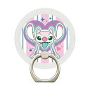 スマホ マグネット リング シール かわいい スティッチ エンジェル ディズニー キャラクター マグネットリング 貼るだけ 磁石 着脱簡単 ワイヤレス充電 変換