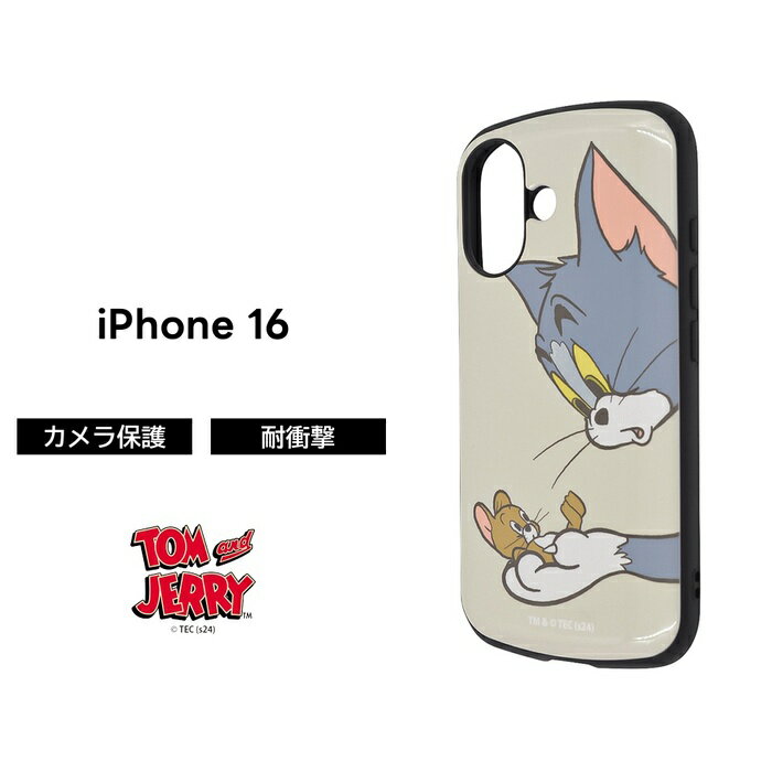 乐天商城 - iPhone 16 ケース 耐衝撃 トムとジェリー iPhone16 アイフォン16 トム ジェリー キャラクター 耐衝撃ケース ソフト ハード スマホケース かわいい 可愛い