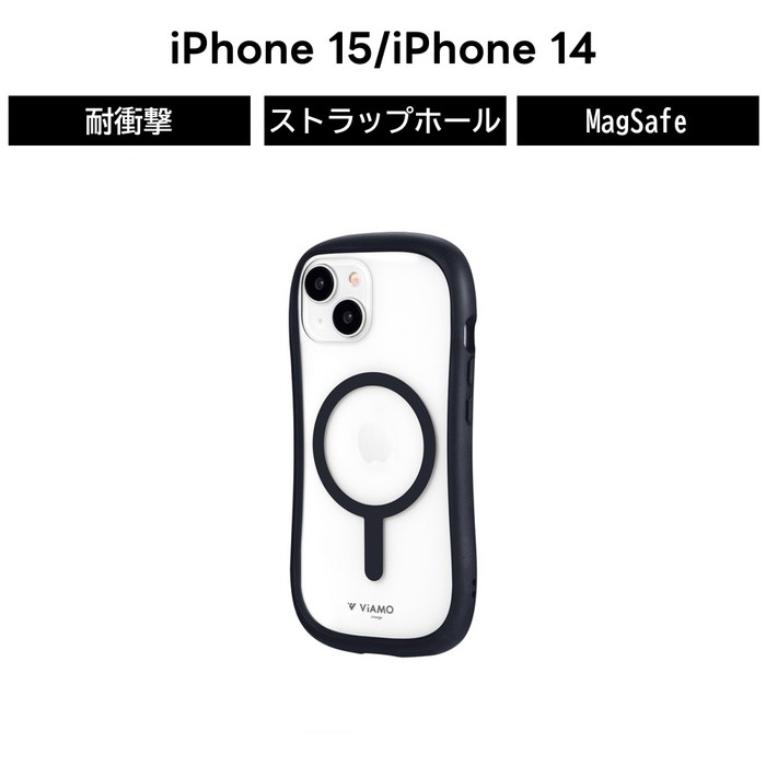 乐天商城 - iPhone 15 Phone 14 ケース iPhone15 iPhone14 ハイブリッドケース ネイビー 背面クリア 耐衝撃 衝撃吸収 MagSafe カメラ保護 エアクッション ストラップホール アイフォン あいふぉん 15 14 耐衝撃 カメラ保護 MagSafe対